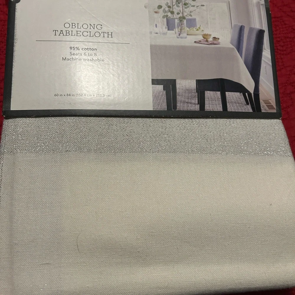 Threshold White & Silver Table Linens for Elegant Dining